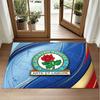 Blackburn Rovers Football Design Crystal Velvet Rug Soft Decorative Mat for Bedroom Entrance