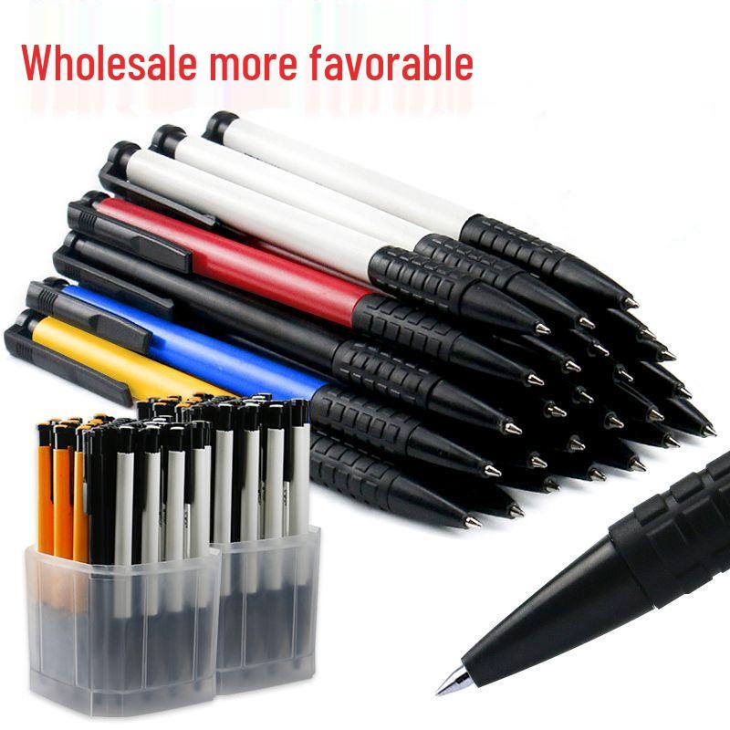 

2001 Custom Logo Click Ballpoint Pen - Medium Oil Ink, Plastic, Simple Design, Personalized Gift Bullet Type 0.7