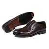 Fashion Italian Style Men's Derby Shoes Handmade Genuine Leather Plain Toe Lace-Up Business Office Wedding Formal Dress Shoes for Men