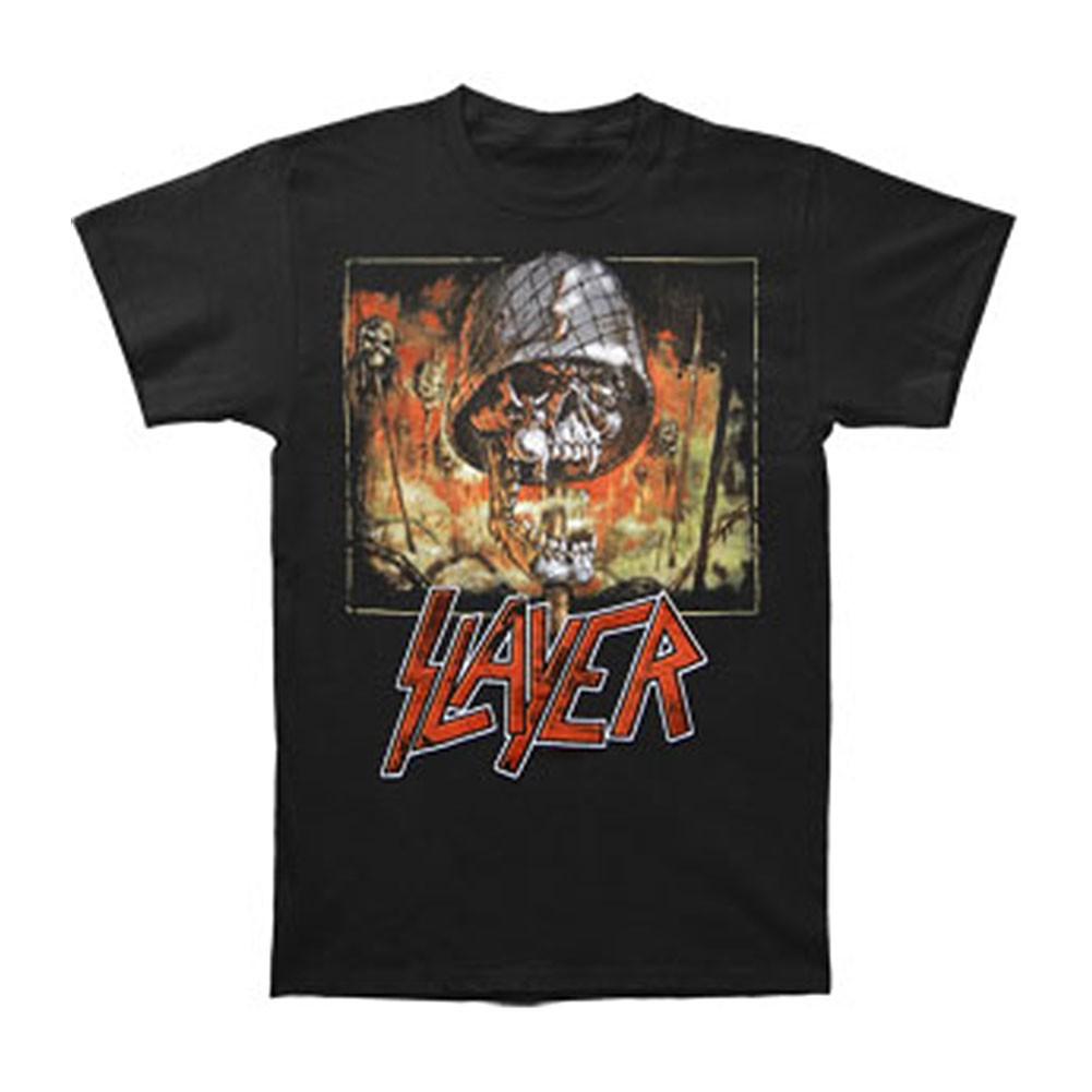 Men's Slayer Impaled Skull T-Shirt Mens Womens Tees Top Black