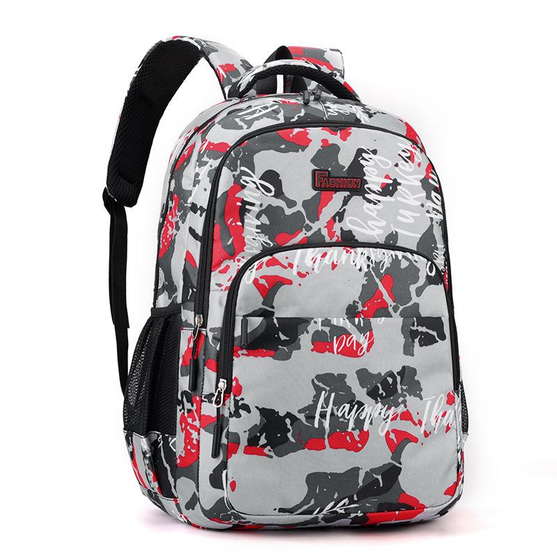 

Oxford Fashion Block Backpack With Durable Straps For Wear Daily червоний
