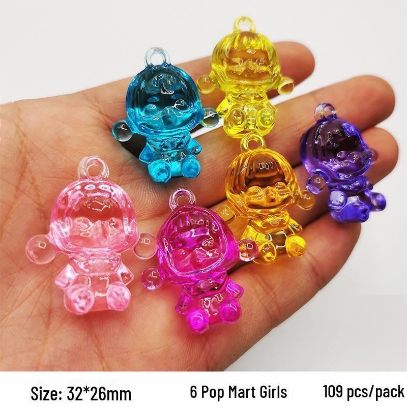 Colorful Mini Acrylic Milk Bottle Cartoon Ornaments - Cute Handmade DIY Decorative Accessories