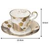 Noritake Noritake Coffee Cup Saucer Changing Pair 200cc Aya Minamo 2 Guests Cherry Blossom Bone China & (Color Set) Gold/Silver/Yozakura Gold/Silver