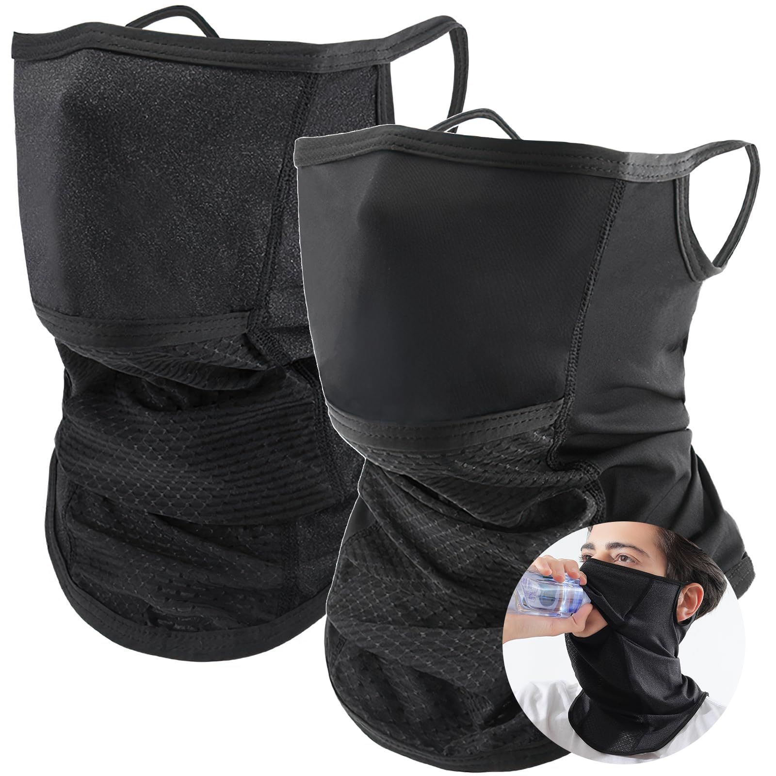 

Andeor Face a favorite among for New Opening Cooling UPF Neck Warmer with Ear Sun UV and Comfortable for Outdoor and Unisex Black Dark Cover/Neck