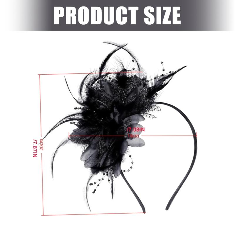 Pack Of 12 Piece Elegant Feather Headpieces Fascinator Headdress For Tea Parties And Special Occasion