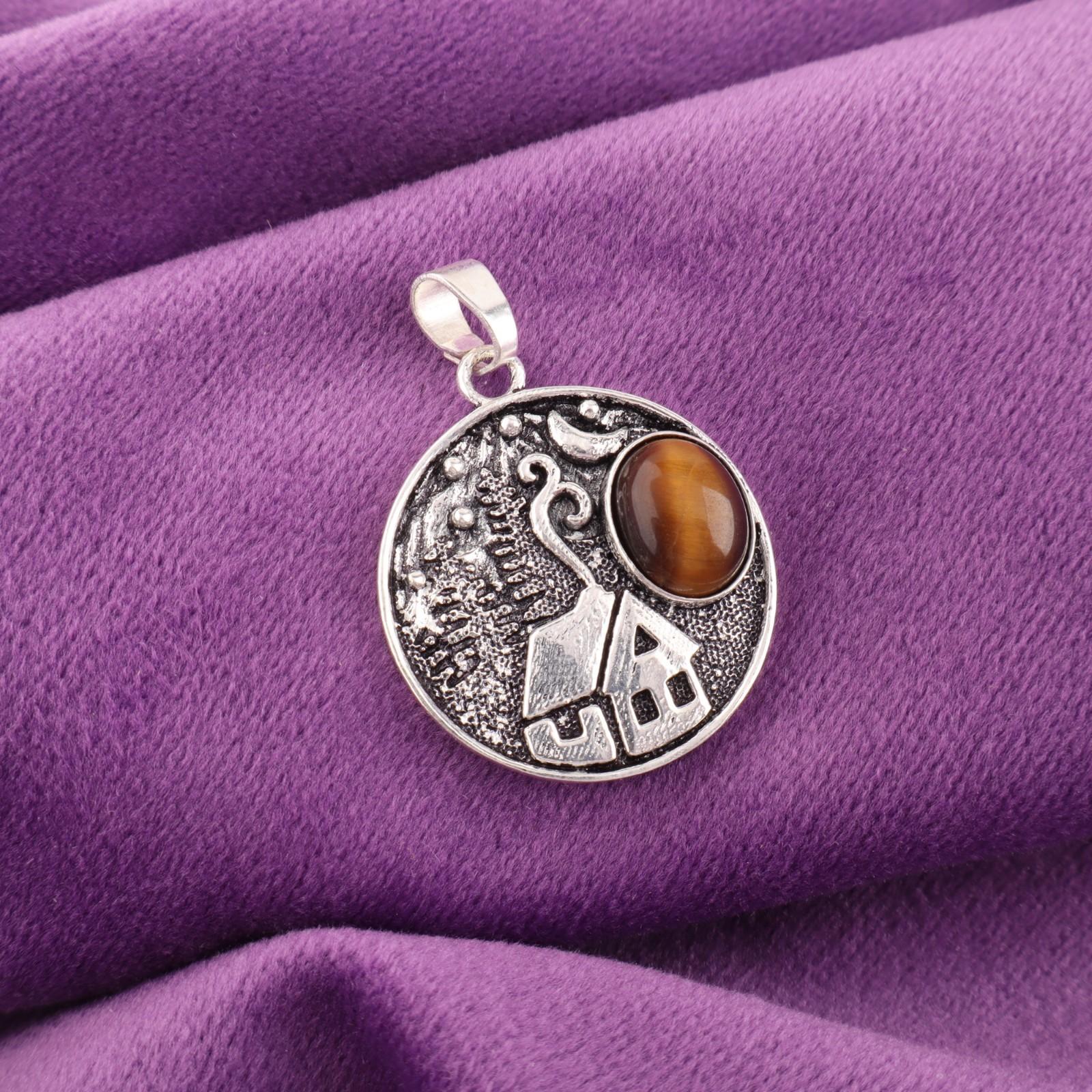 

Натуральный желтый тигровый глаз драгоценный камень 925 стерлинговое серебро ювелирные изделия бохо кулон 1,29 CP-39-26