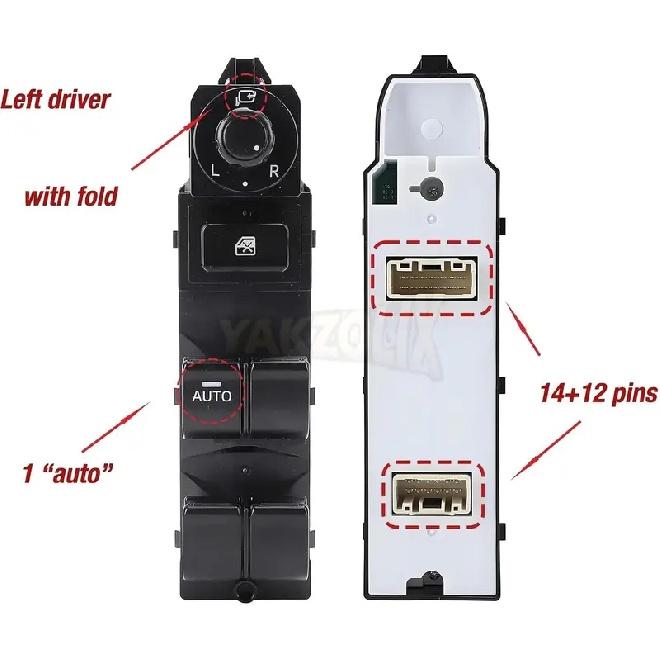 Front Left Right Master Power Window Switch For Mazda CX-5 2012 2013 2014 2015 2016 2017 2018   KF33-66-350A KF21-66-350