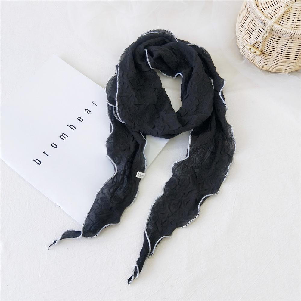 

Новий однотонний шарф для жінок навесні та восени. Універсальна стрічка. Пов’язка на зап’ясті. Модна прикраса. Студент. Захист шиї. Маленький шарф. 34*155cm