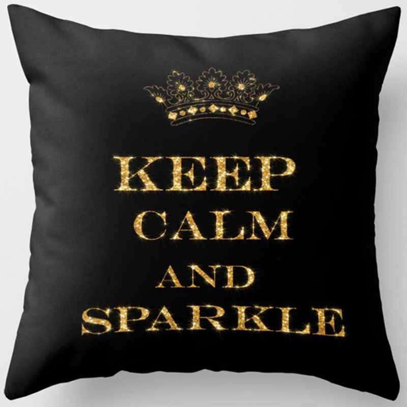 Black and Yellow Square Pillowcase, Home Decoration, Car Sofa Cushion Cover 45cm*45cm
