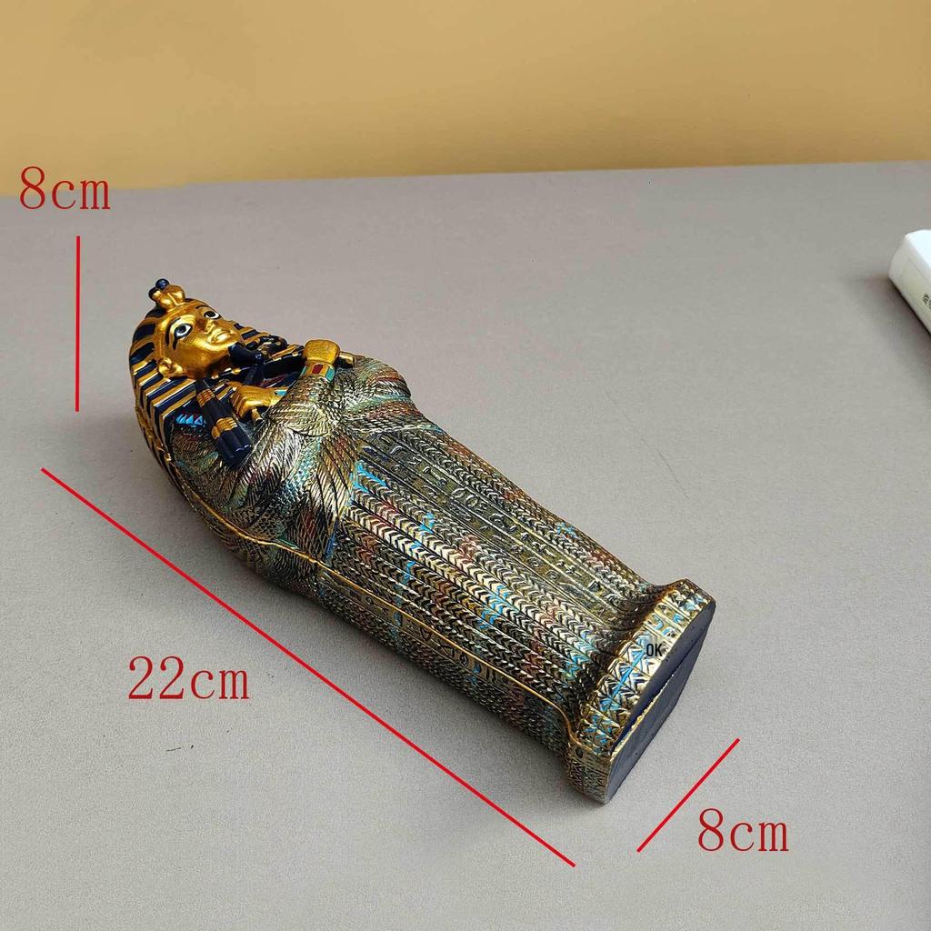 Cross-Border Egyptian Mummy Pyramid Figurine - Pharaoh Coffin Souvenir Craft Ornament