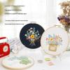Nordic DIY Embroidery Kit: Beginner's Fresh Floral Fabric Art Set