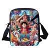 Adjustable Lightweight One Piece Anime Crossbody Bag Sling Shoulder Bag Unisex Casual Bag for School Outdoor Boys Girls Age 6-10