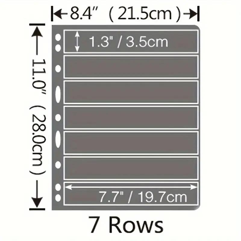 10PC Collecting Supplies Display For Stamp Album Binder Postage Stamp 9 Holes Home Storage Stamp Collectors Standard Stamp