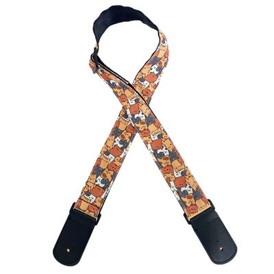 Guitar Strap Cat Design Cute Cat Strap for Electric Guitar Belt [NOELAMOUR] - - Guitar, Bass, Acoustic, - (Cat-filled)