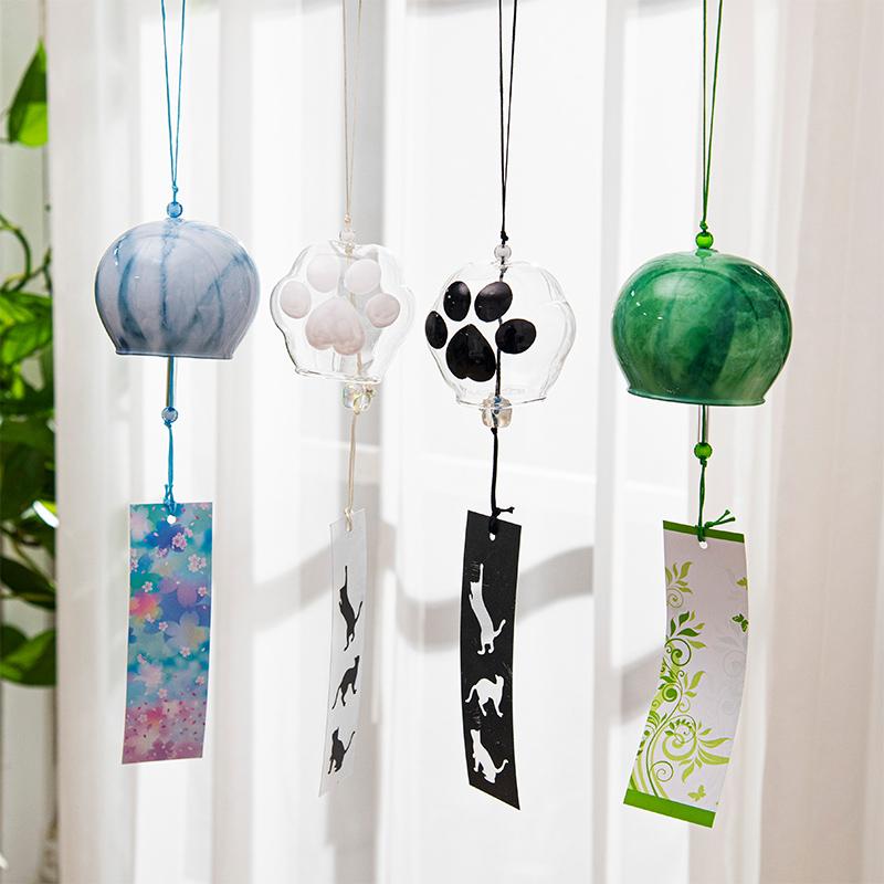 Stained Glass Wind Chimes Japanese Room Decoration Wind Campaigns Pendants Garden Yard Hanging Accessorie Outdoor Wind Bell