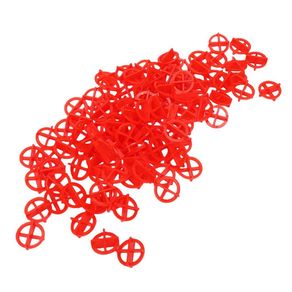 500 Stück Entfernbare Fliesenabstandshalter 1/16 Zoll 2 mm Wiederverwendbar Wandboden Bauwerkzeug Fliesen-Nivelliersystem Rot 2,0 mm