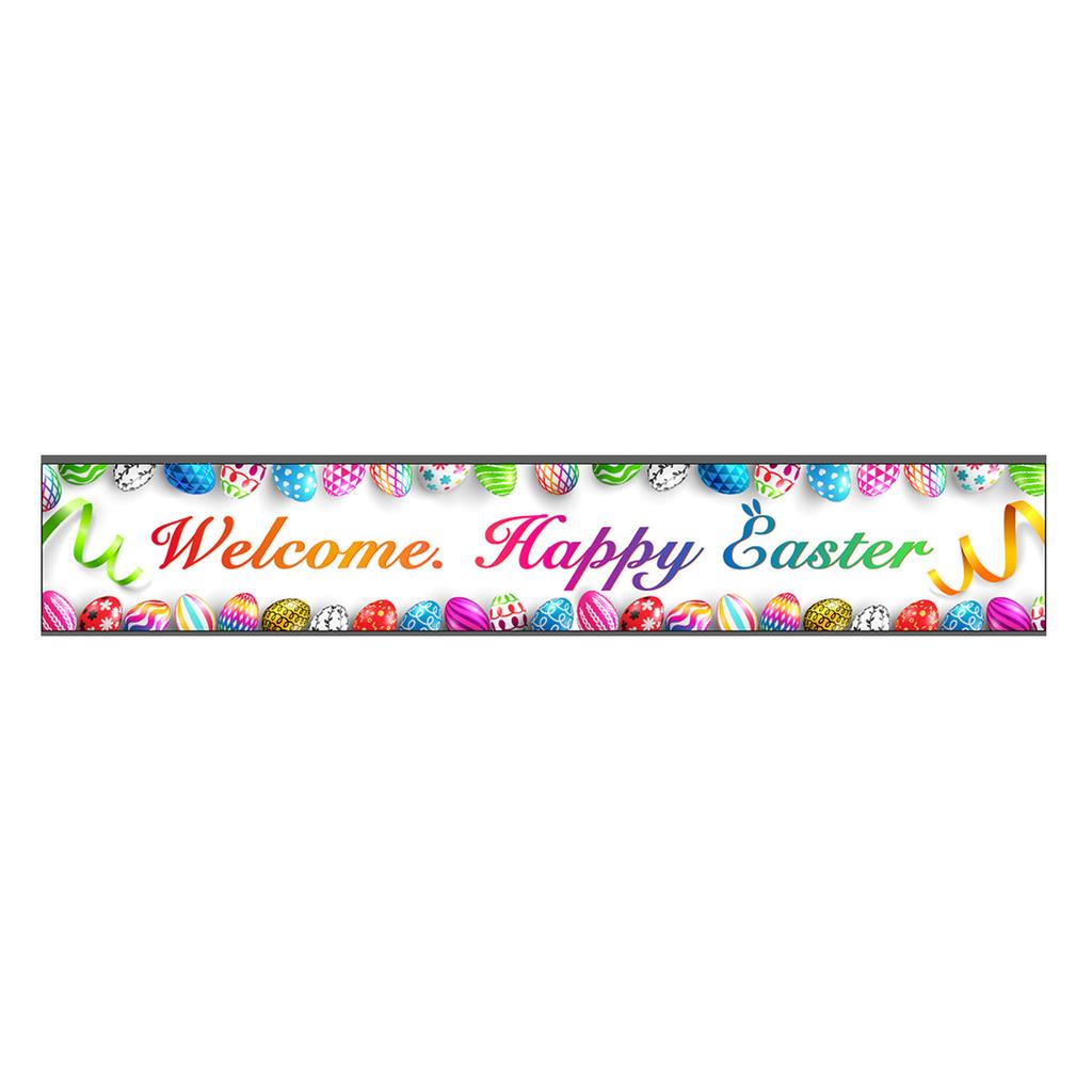 300 * 50Cm Easter Courtyard Porch Fence Decorative Banner Rabbit Egg Poster Custom