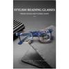 Korean Fashion Photochromic Reading Glasses Women Trends Anti Blue Light Color Changing Presbyopia Glasses TR90 Oversize Frame