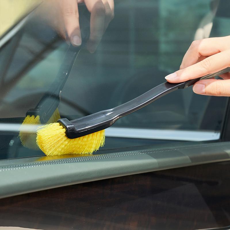 Soft Bristle Nylon Car Wheel Brush For Interior And Exterior Cleaning