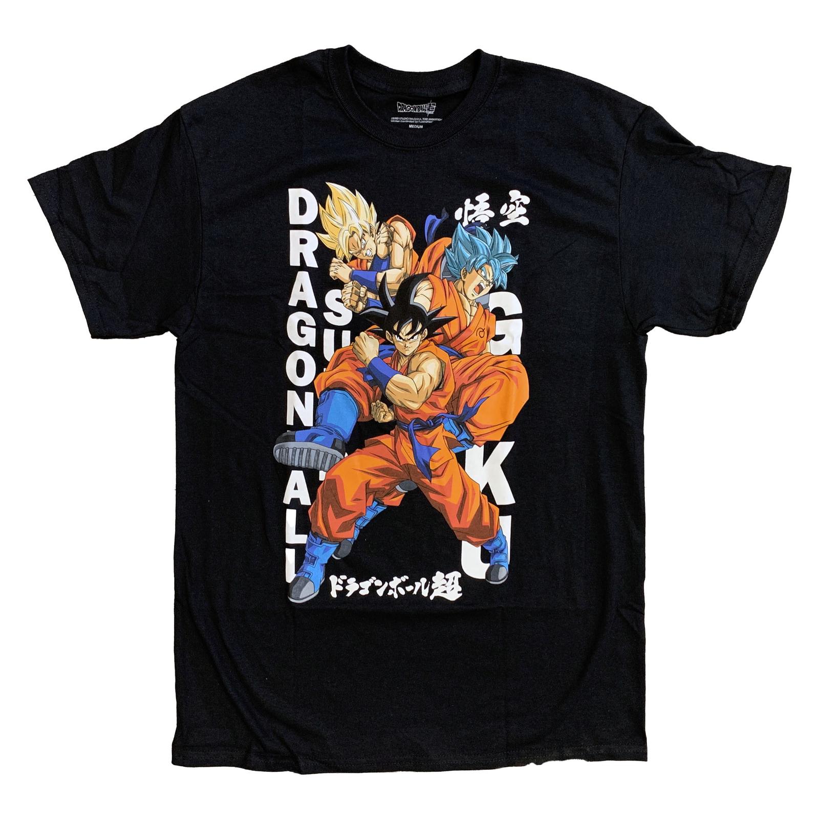 Dragon Ball Super super Saiyan Goku Poses Anime Adult T-shirt M