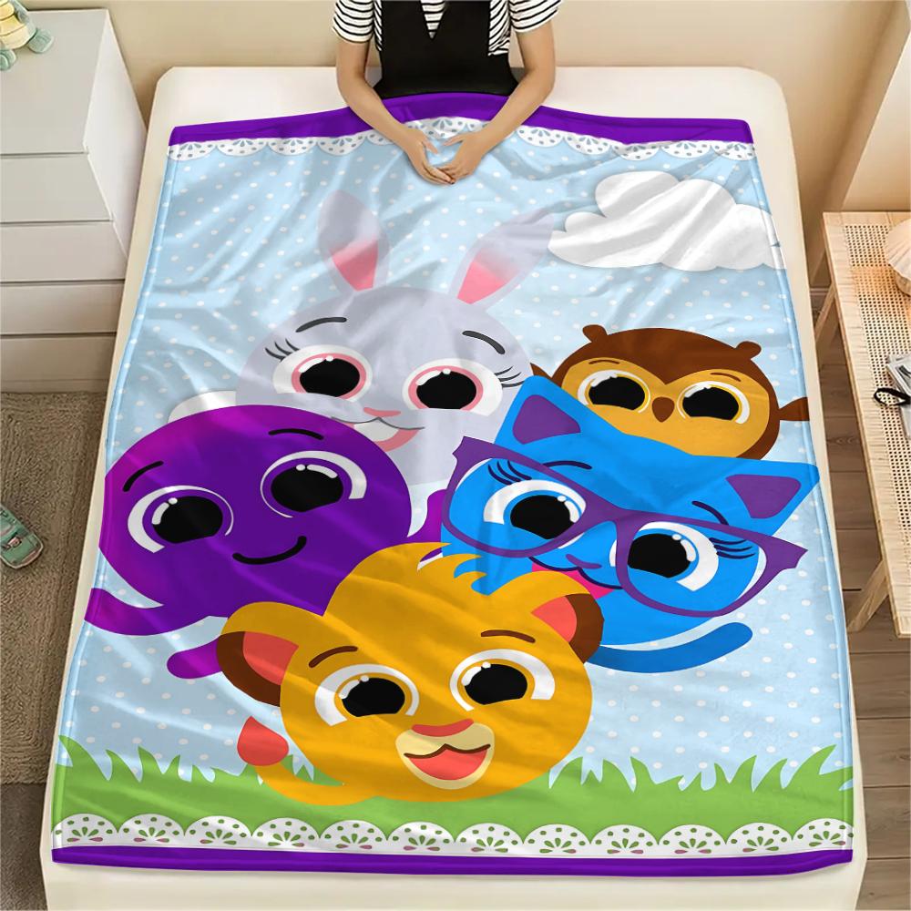 cute Bolofofos Print Flannel Blanket,High quality Comfortable for All Seasons,Home Decor,Warmth and Comfort,Perfect for Christmas Gifts
