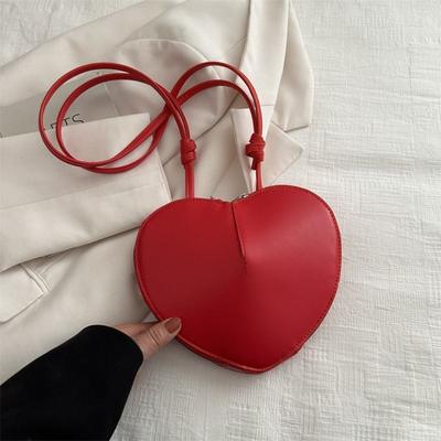 PU Leather Heart Bag Multi-Functional Versatile Design Crossbody Bag Fashionable Style Unique Design Shoulder Messenger Bag