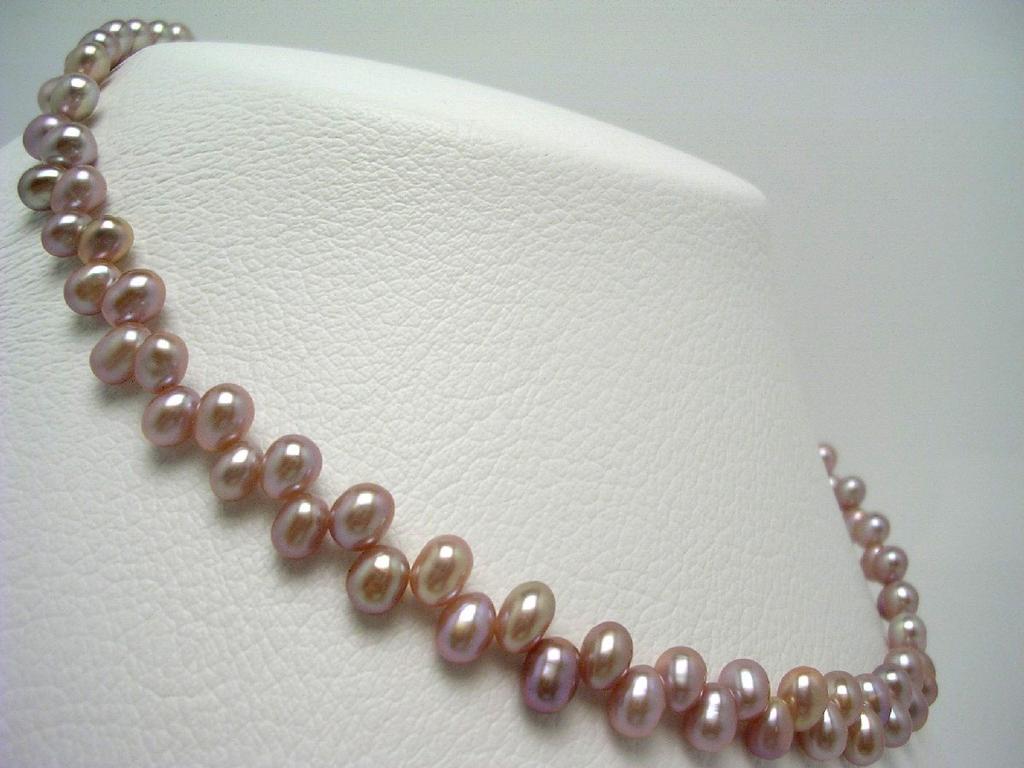 Isowa Pearl (Ise-Shima pearl specialty store) Freshwater pearl Cleopatra necklace 5.0-5.5mm light purple magnetic clasp 65128