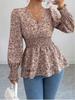 European & American Style Elegant Floral Waist-Cinching Dress for Women, Autumn/Winter 2025 Collection