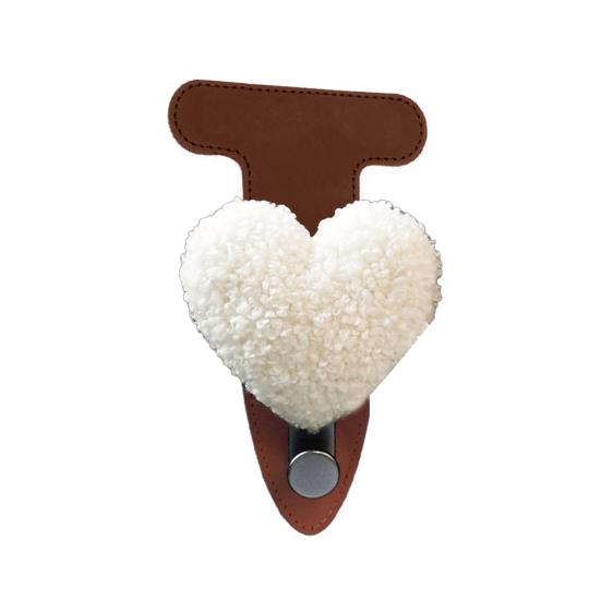 Auto Haken Herz Dekor Kunstleder Schwerlast Auto Haken Hängende Taschen Schlüssel Kleidung Kleinigkeiten Auto Organizer Halter