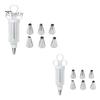 Professional Pastry Tools Cake Decorating Kit, Cupcake Icing Piping Tool with 6 Stainless Steel Nozzles, Clear Kitchen Gadgets for Bakers Set