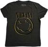 Nirvana Inverse Grunge Face Band Logo T Shirt