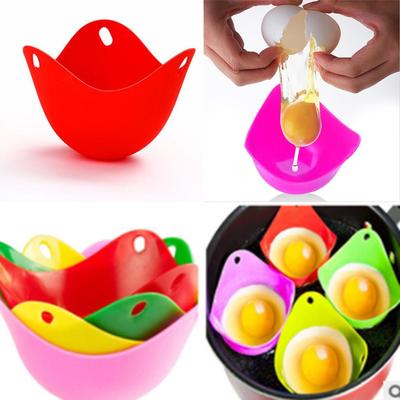 High Temperature Silicone Egg Boiler Warm Creative Silica Gel Egg Cooker Egg Steamer Egg Holder Egg Random Color