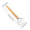 Danish Dough Whisk Stainless Steel Dutch Style Bread Dough Hand Mixer Wooden Handle Kitchen Baking Tools Pastry Dough Blender