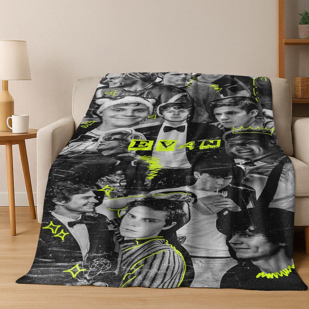 26 Stili Evan Peters Bello Arte Coperta di Flanella, Coperta Morbida e Accogliente per Casa Camera da Letto Letto Divano Picnic Ufficio Coperta Regalo Bambino