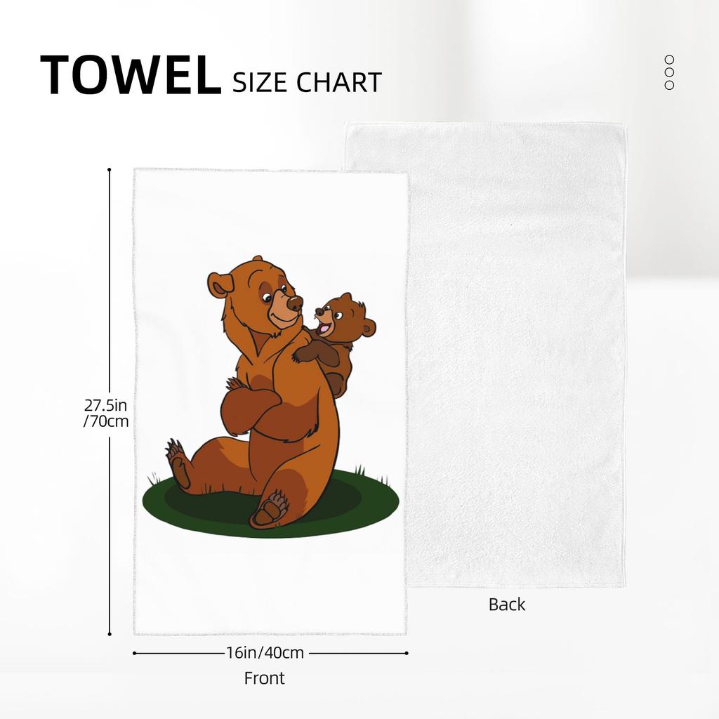 Brother Bear Soft Face Towel Quick Dry Pool Bath Cotton Towels Absorbent
