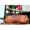 LARGE Leather Men's Travel Luggage Gym New Duffel Bag Brown Genuine Leather