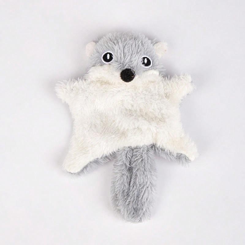 

Pet Toys - Plush Noisemaking Flying Squirrel Toy with Crinkle Paper and Bell - Durable Chew Toy for Dogs - Ideal for Home Use сірий колір