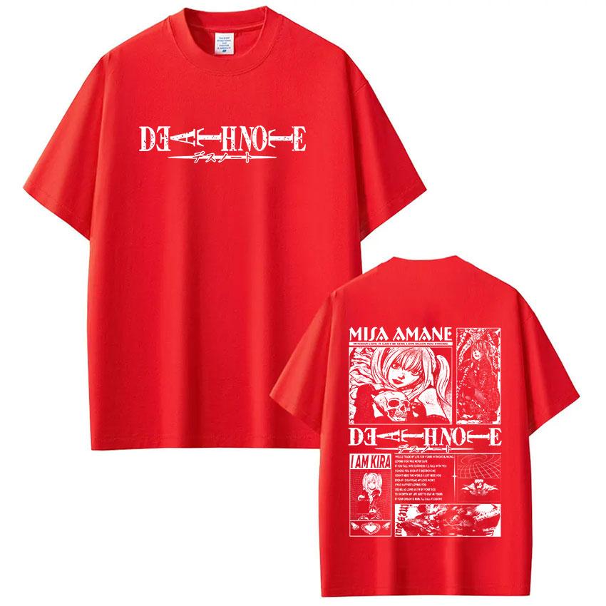 Anime Death Note Misa AUnisexe T Shirts Unisex Women Clothing Cotton Casual Tshirt Fashion Harajuku Short Sleeve Tshirts Streetwear S