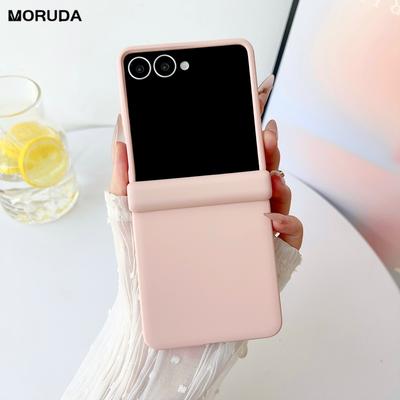 Fashion Matte Candy Pure Color Case for Samsung Galaxy Z Flip 7 6 5 4 3 Zflip7 Flip6 Ultra Slim Shockproof Liquid Silicone Cover