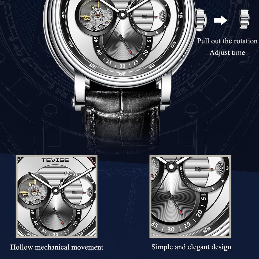 Men's Business Watch Night Light Classic Hollow Fully Automatic Mechanical Watch