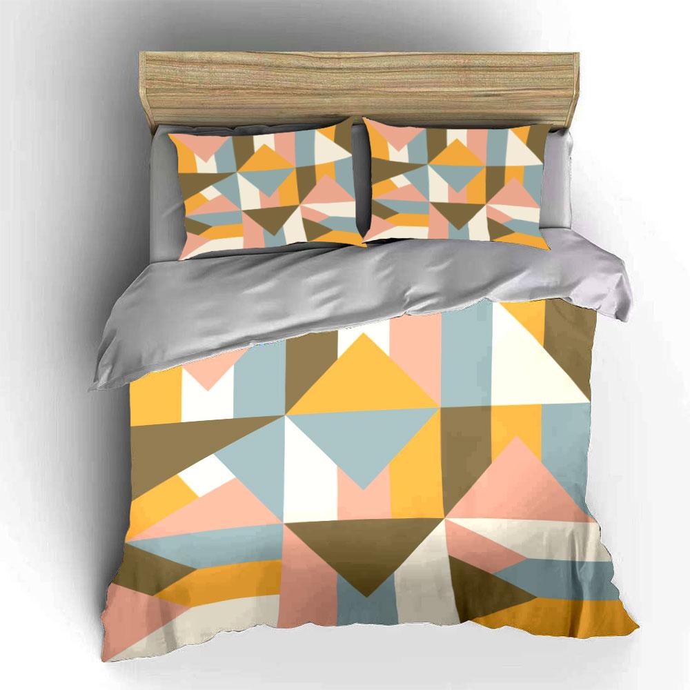Geometric triangles and diamonds. Bedding sets Duvet cover sets Duvet covers Pillowcases(1*Duvet Cover 2*Pillowcases without duvet insert)