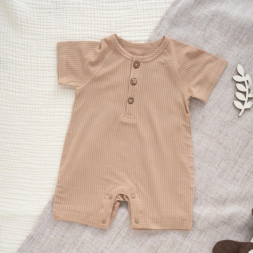 Newborn Ultra-Thin Cotton Short-Sleeved Jumpsuit for Summer