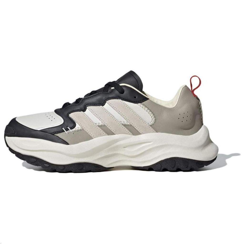 Adidas Maxxwavy Leather Comfortable Versatile Low-Top Dad Shoes Unisex Sneakers White Black Gray IF9267