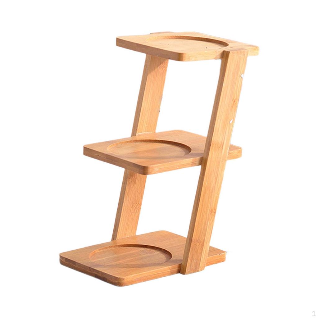 Tiered Flower Pot Stand Rack Display Storage Organizer Multifunction Shelf Wood for