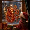 Red Sheep Head Pattern Clings Chinese New Year Window Stickers, 2027 Goat Static Clings, Reusable PVC Stickers Lunar Xmas Decor for Home Shop