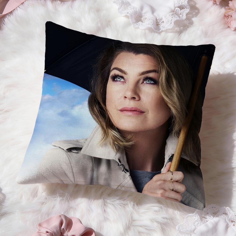 G-Greys Anatomy Cushion Cover Premium Comfort Reversible Pillow Cove -Two In One Design for Any Room & Car Interior