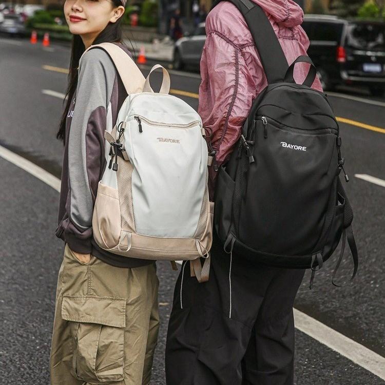 Schoolbag trendy brand backpack women's new outdoor college student mountaineering backpack couple travel lightweight simple large-capacity schoolbag