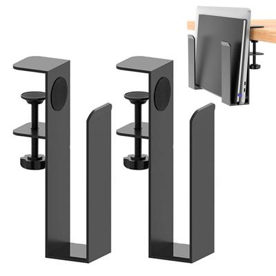2Pcs Adjustable Desk Side Laptop Mount Storage Organizer Strong Load-bearing Metal Hanging