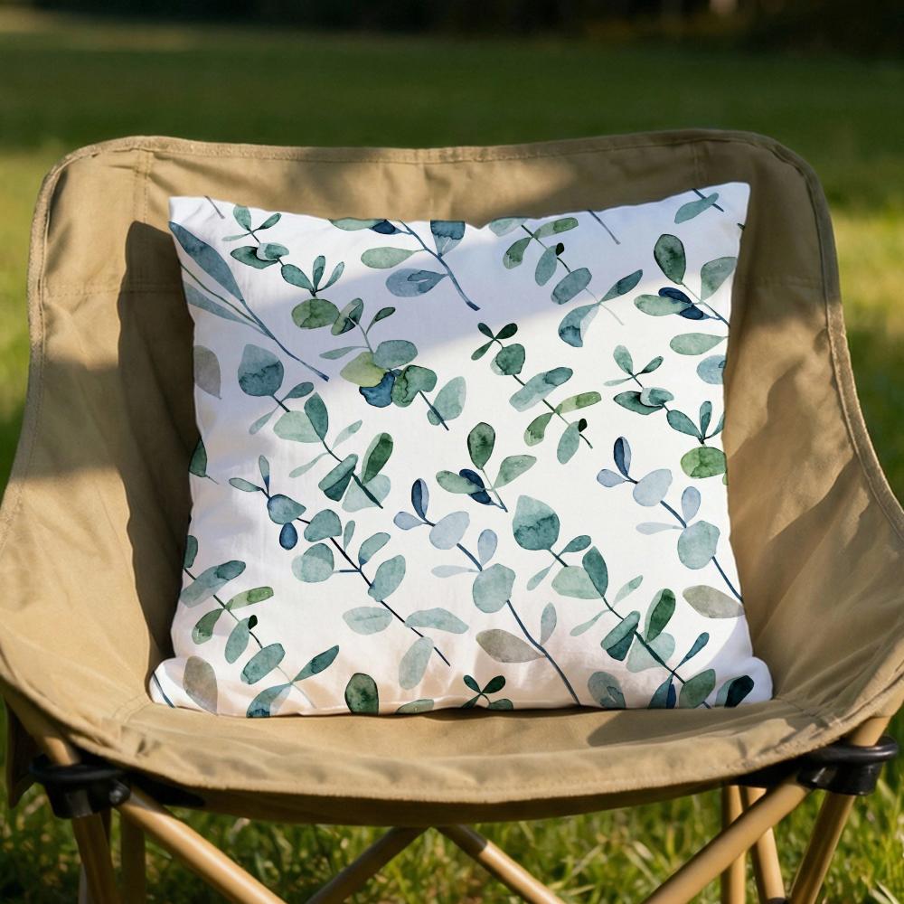 

Watercolor Eucalyptus Fls Cushion Cover Soft Reversible Durable Pillow Cover MultiScene Use for Home Car Daily Comfort 30x30cm