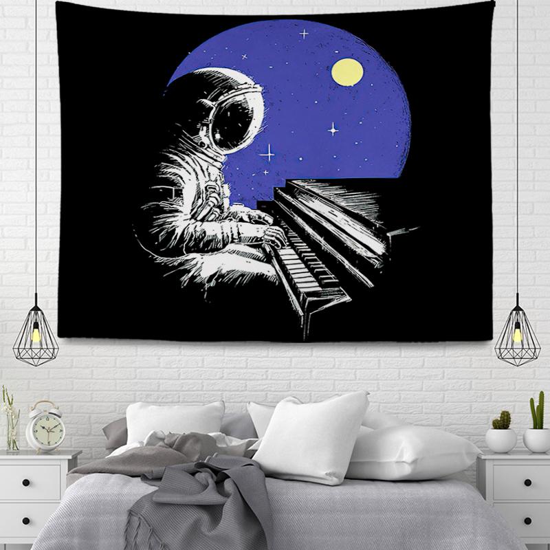 Astronaut Space Tapestry Cartoon Astronaut Tapestry Wall Hanging Bedroom Living Room Kitchen Decoration for Kids Boys Girls Gift